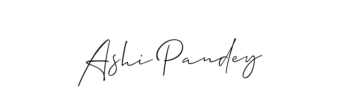 The best way (Allison_Script) to make a short signature is to pick only two or three words in your name. The name Ashi Pandey include a total of six letters. For converting this name. Ashi Pandey signature style 2 images and pictures png