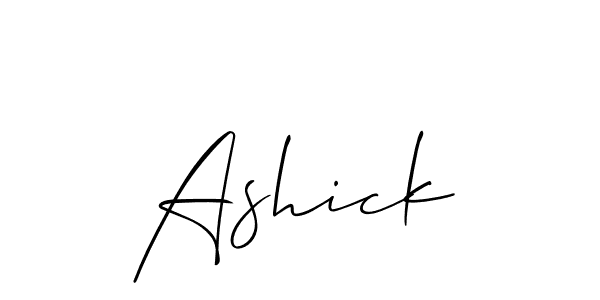 You should practise on your own different ways (Allison_Script) to write your name (Ashick) in signature. don't let someone else do it for you. Ashick signature style 2 images and pictures png