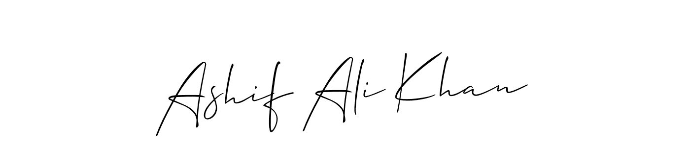 Make a beautiful signature design for name Ashif Ali Khan. With this signature (Allison_Script) style, you can create a handwritten signature for free. Ashif Ali Khan signature style 2 images and pictures png