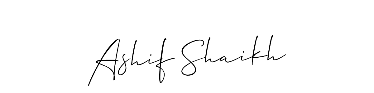 Create a beautiful signature design for name Ashif Shaikh. With this signature (Allison_Script) fonts, you can make a handwritten signature for free. Ashif Shaikh signature style 2 images and pictures png