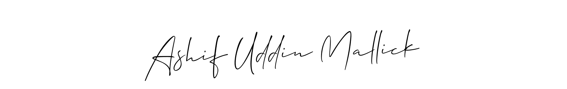 This is the best signature style for the Ashif Uddin Mallick name. Also you like these signature font (Allison_Script). Mix name signature. Ashif Uddin Mallick signature style 2 images and pictures png