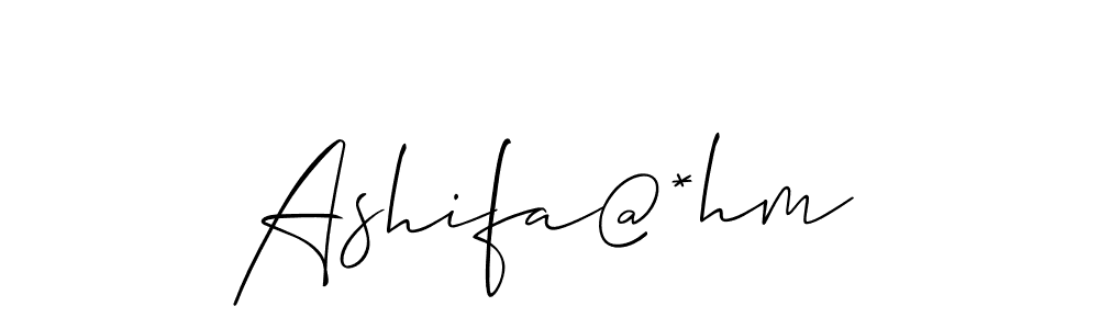 Similarly Allison_Script is the best handwritten signature design. Signature creator online .You can use it as an online autograph creator for name Ashifa@*hm. Ashifa@*hm signature style 2 images and pictures png