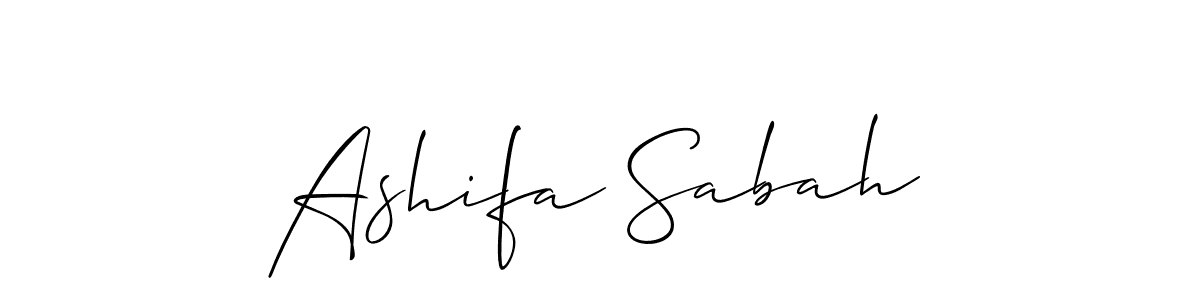 You should practise on your own different ways (Allison_Script) to write your name (Ashifa Sabah) in signature. don't let someone else do it for you. Ashifa Sabah signature style 2 images and pictures png