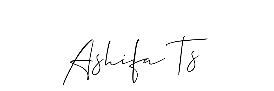 Create a beautiful signature design for name Ashifa Ts. With this signature (Allison_Script) fonts, you can make a handwritten signature for free. Ashifa Ts signature style 2 images and pictures png