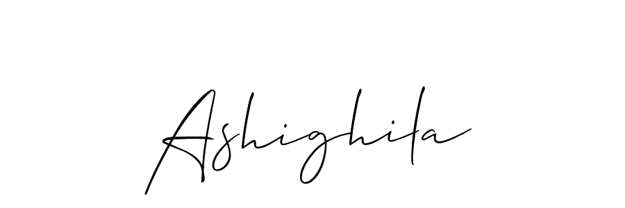 Use a signature maker to create a handwritten signature online. With this signature software, you can design (Allison_Script) your own signature for name Ashighila. Ashighila signature style 2 images and pictures png