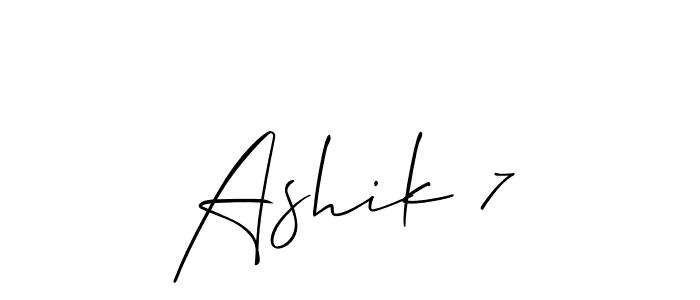 Make a beautiful signature design for name Ashik 7. Use this online signature maker to create a handwritten signature for free. Ashik 7 signature style 2 images and pictures png