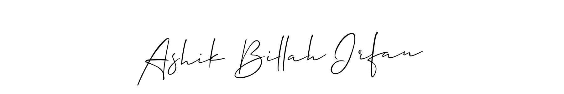 Also You can easily find your signature by using the search form. We will create Ashik Billah Irfan name handwritten signature images for you free of cost using Allison_Script sign style. Ashik Billah Irfan signature style 2 images and pictures png