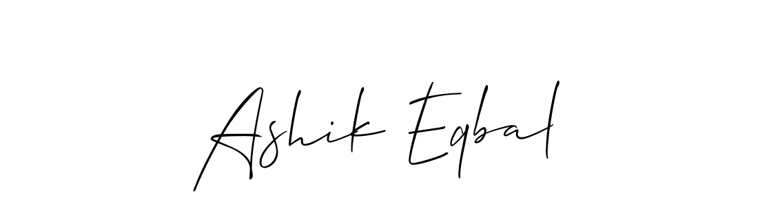 Also You can easily find your signature by using the search form. We will create Ashik Eqbal name handwritten signature images for you free of cost using Allison_Script sign style. Ashik Eqbal signature style 2 images and pictures png
