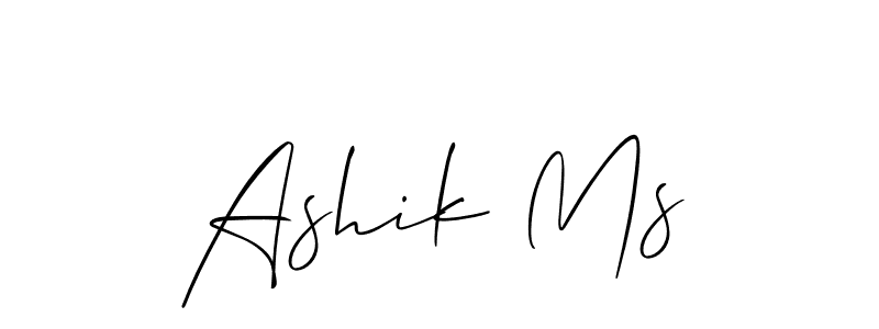 How to Draw Ashik Ms signature style? Allison_Script is a latest design signature styles for name Ashik Ms. Ashik Ms signature style 2 images and pictures png