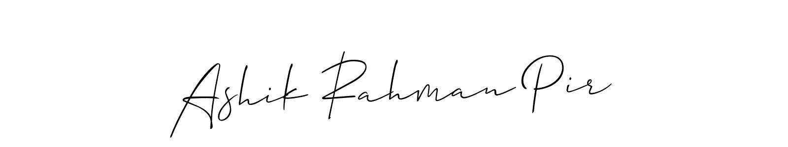 This is the best signature style for the Ashik Rahman Pir name. Also you like these signature font (Allison_Script). Mix name signature. Ashik Rahman Pir signature style 2 images and pictures png