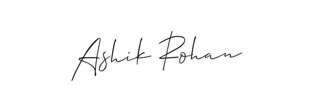 How to make Ashik Rohan signature? Allison_Script is a professional autograph style. Create handwritten signature for Ashik Rohan name. Ashik Rohan signature style 2 images and pictures png