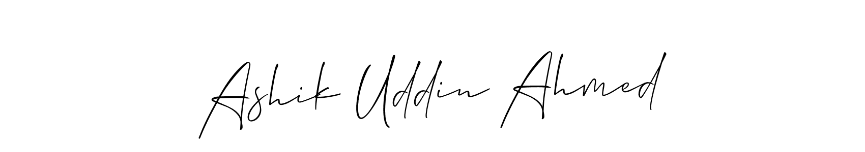 How to make Ashik Uddin Ahmed signature? Allison_Script is a professional autograph style. Create handwritten signature for Ashik Uddin Ahmed name. Ashik Uddin Ahmed signature style 2 images and pictures png