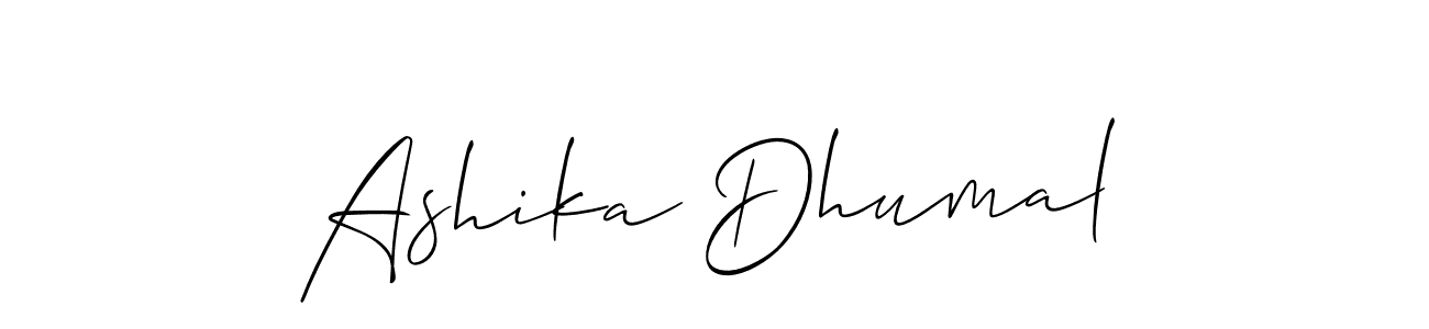You can use this online signature creator to create a handwritten signature for the name Ashika Dhumal. This is the best online autograph maker. Ashika Dhumal signature style 2 images and pictures png