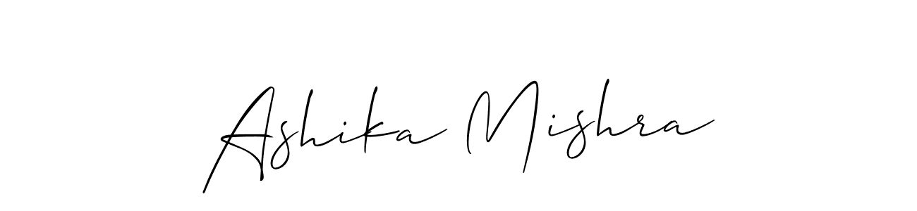 Design your own signature with our free online signature maker. With this signature software, you can create a handwritten (Allison_Script) signature for name Ashika Mishra. Ashika Mishra signature style 2 images and pictures png