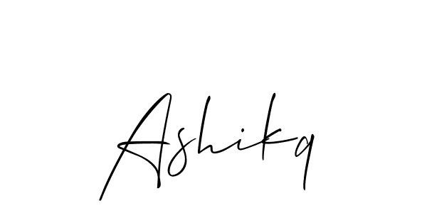 Create a beautiful signature design for name Ashikq. With this signature (Allison_Script) fonts, you can make a handwritten signature for free. Ashikq signature style 2 images and pictures png