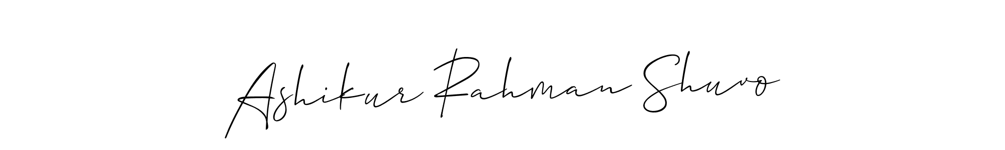 Ashikur Rahman Shuvo stylish signature style. Best Handwritten Sign (Allison_Script) for my name. Handwritten Signature Collection Ideas for my name Ashikur Rahman Shuvo. Ashikur Rahman Shuvo signature style 2 images and pictures png
