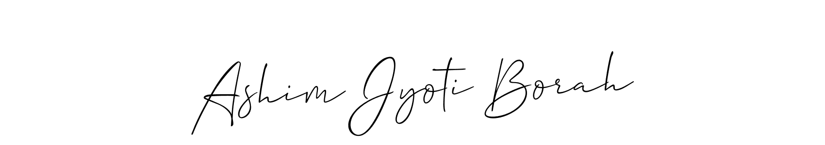 Design your own signature with our free online signature maker. With this signature software, you can create a handwritten (Allison_Script) signature for name Ashim Jyoti Borah. Ashim Jyoti Borah signature style 2 images and pictures png