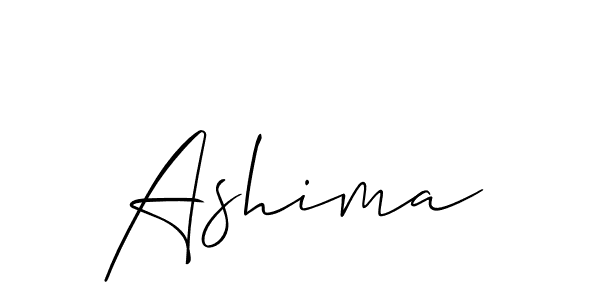 Use a signature maker to create a handwritten signature online. With this signature software, you can design (Allison_Script) your own signature for name Ashima. Ashima signature style 2 images and pictures png