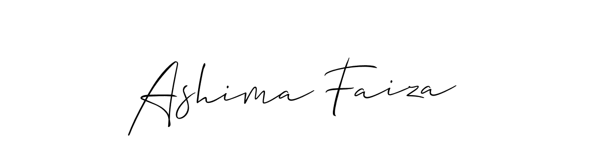 You should practise on your own different ways (Allison_Script) to write your name (Ashima Faiza) in signature. don't let someone else do it for you. Ashima Faiza signature style 2 images and pictures png