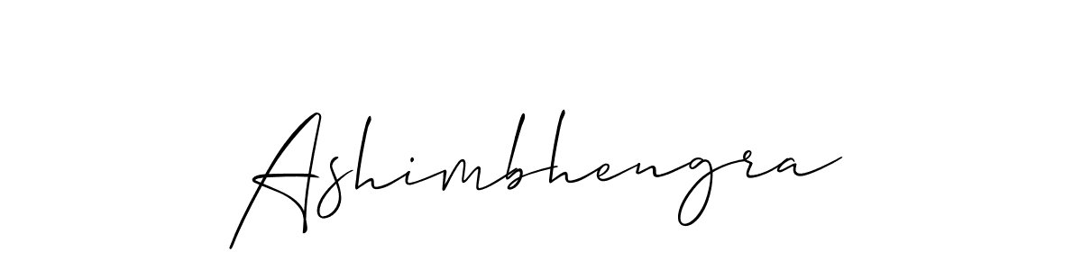 How to make Ashimbhengra signature? Allison_Script is a professional autograph style. Create handwritten signature for Ashimbhengra name. Ashimbhengra signature style 2 images and pictures png