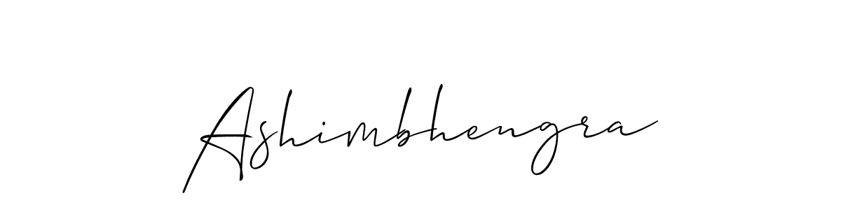 Also we have Ashimbhengra name is the best signature style. Create professional handwritten signature collection using Allison_Script autograph style. Ashimbhengra signature style 2 images and pictures png