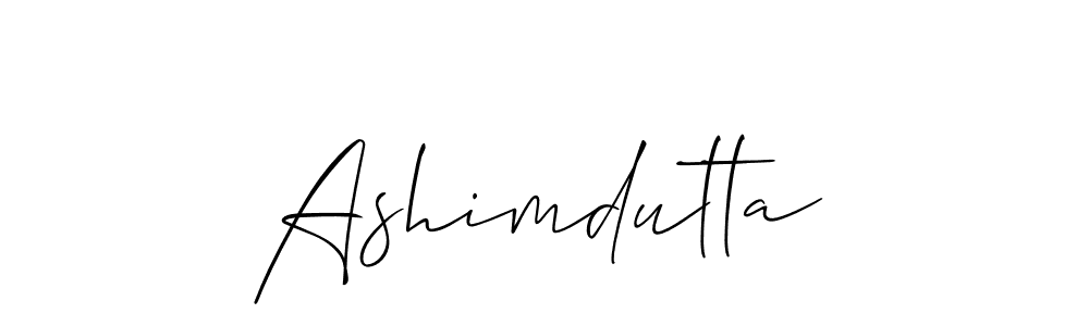 Design your own signature with our free online signature maker. With this signature software, you can create a handwritten (Allison_Script) signature for name Ashimdutta. Ashimdutta signature style 2 images and pictures png