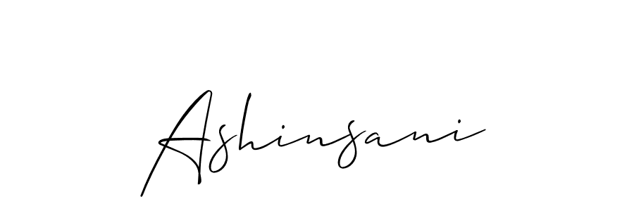 Use a signature maker to create a handwritten signature online. With this signature software, you can design (Allison_Script) your own signature for name Ashinsani. Ashinsani signature style 2 images and pictures png