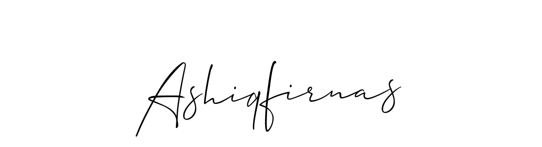 Also we have Ashiqfirnas name is the best signature style. Create professional handwritten signature collection using Allison_Script autograph style. Ashiqfirnas signature style 2 images and pictures png