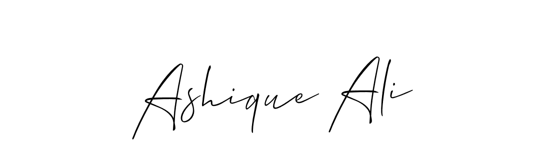 if you are searching for the best signature style for your name Ashique Ali. so please give up your signature search. here we have designed multiple signature styles  using Allison_Script. Ashique Ali signature style 2 images and pictures png