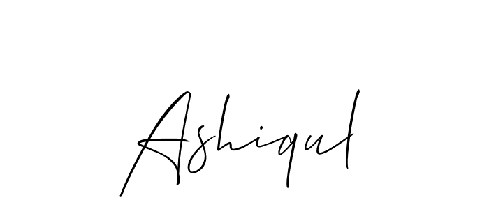 The best way (Allison_Script) to make a short signature is to pick only two or three words in your name. The name Ashiqul include a total of six letters. For converting this name. Ashiqul signature style 2 images and pictures png