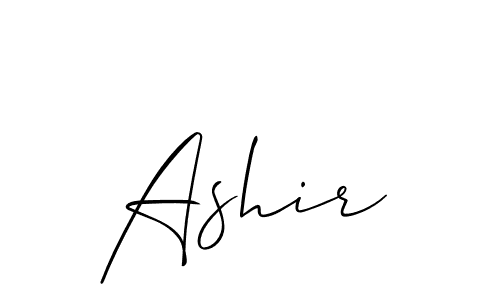 Create a beautiful signature design for name Ashir. With this signature (Allison_Script) fonts, you can make a handwritten signature for free. Ashir signature style 2 images and pictures png