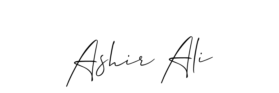 Also we have Ashir Ali name is the best signature style. Create professional handwritten signature collection using Allison_Script autograph style. Ashir Ali signature style 2 images and pictures png