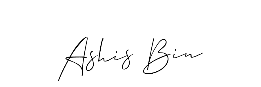 How to make Ashis Bin signature? Allison_Script is a professional autograph style. Create handwritten signature for Ashis Bin name. Ashis Bin signature style 2 images and pictures png