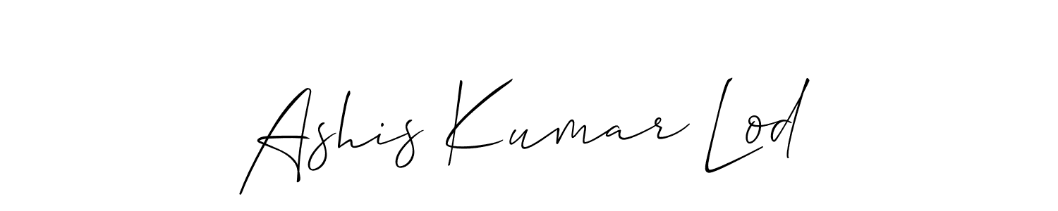 Make a beautiful signature design for name Ashis Kumar Lod. With this signature (Allison_Script) style, you can create a handwritten signature for free. Ashis Kumar Lod signature style 2 images and pictures png