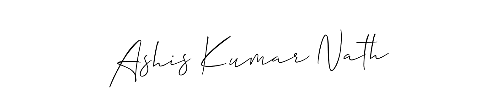 Create a beautiful signature design for name Ashis Kumar Nath. With this signature (Allison_Script) fonts, you can make a handwritten signature for free. Ashis Kumar Nath signature style 2 images and pictures png