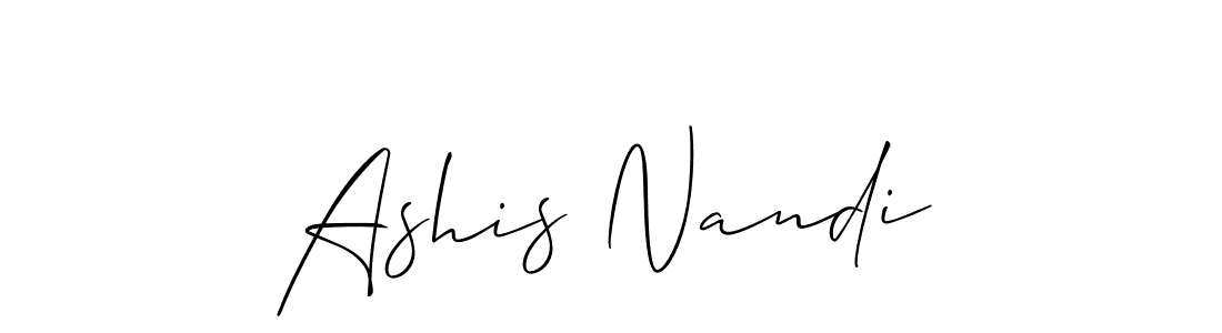 You should practise on your own different ways (Allison_Script) to write your name (Ashis Nandi) in signature. don't let someone else do it for you. Ashis Nandi signature style 2 images and pictures png