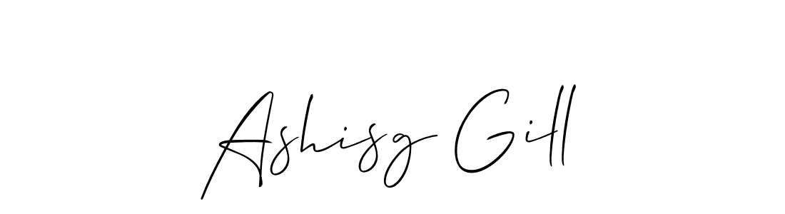 Ashisg Gill stylish signature style. Best Handwritten Sign (Allison_Script) for my name. Handwritten Signature Collection Ideas for my name Ashisg Gill. Ashisg Gill signature style 2 images and pictures png