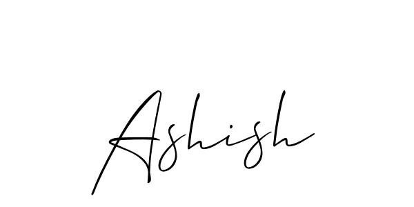 How to make Ashish signature? Allison_Script is a professional autograph style. Create handwritten signature for Ashish name. Ashish signature style 2 images and pictures png