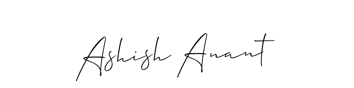 Design your own signature with our free online signature maker. With this signature software, you can create a handwritten (Allison_Script) signature for name Ashish Anant. Ashish Anant signature style 2 images and pictures png