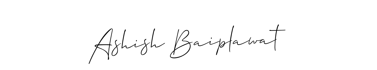 Ashish Baiplawat stylish signature style. Best Handwritten Sign (Allison_Script) for my name. Handwritten Signature Collection Ideas for my name Ashish Baiplawat. Ashish Baiplawat signature style 2 images and pictures png