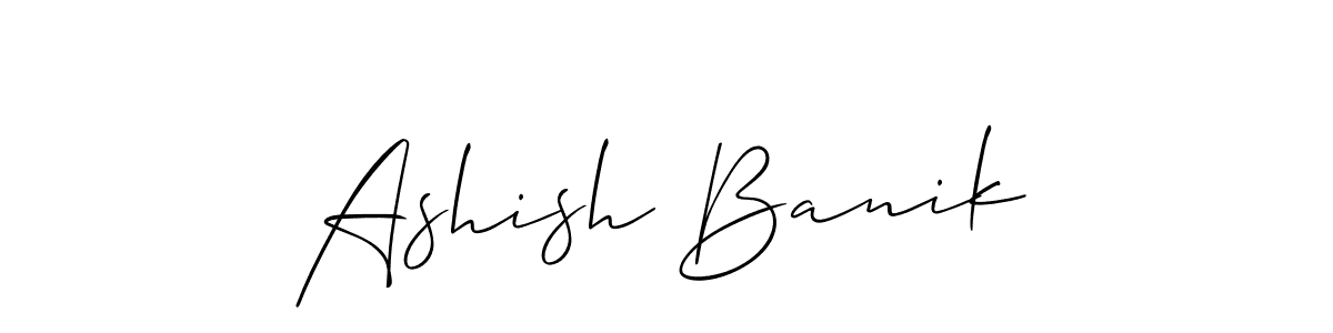 Also You can easily find your signature by using the search form. We will create Ashish Banik name handwritten signature images for you free of cost using Allison_Script sign style. Ashish Banik signature style 2 images and pictures png
