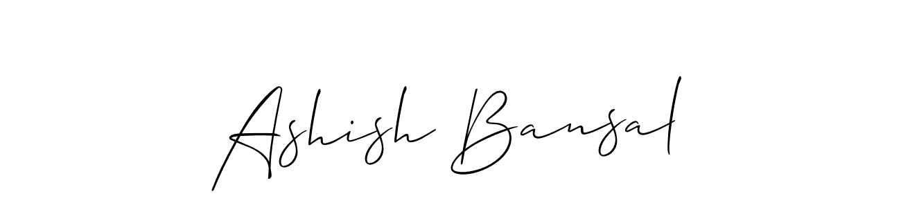 Create a beautiful signature design for name Ashish Bansal. With this signature (Allison_Script) fonts, you can make a handwritten signature for free. Ashish Bansal signature style 2 images and pictures png