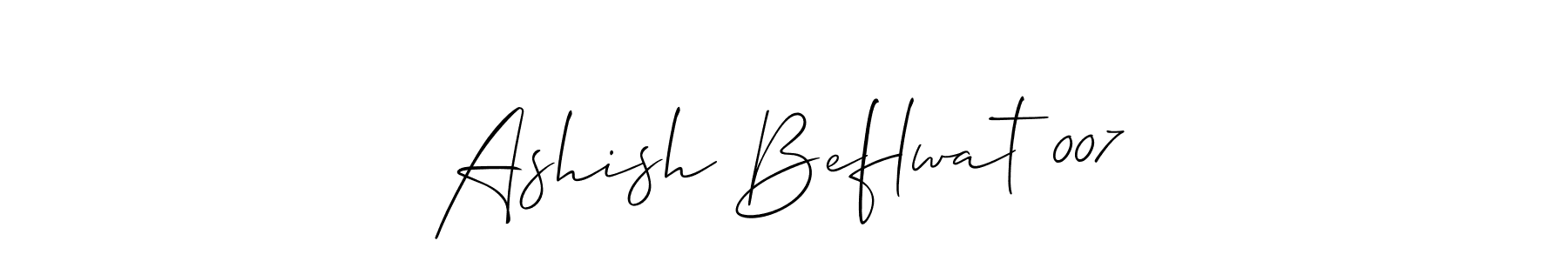 How to make Ashish Beflwat 007 name signature. Use Allison_Script style for creating short signs online. This is the latest handwritten sign. Ashish Beflwat 007 signature style 2 images and pictures png