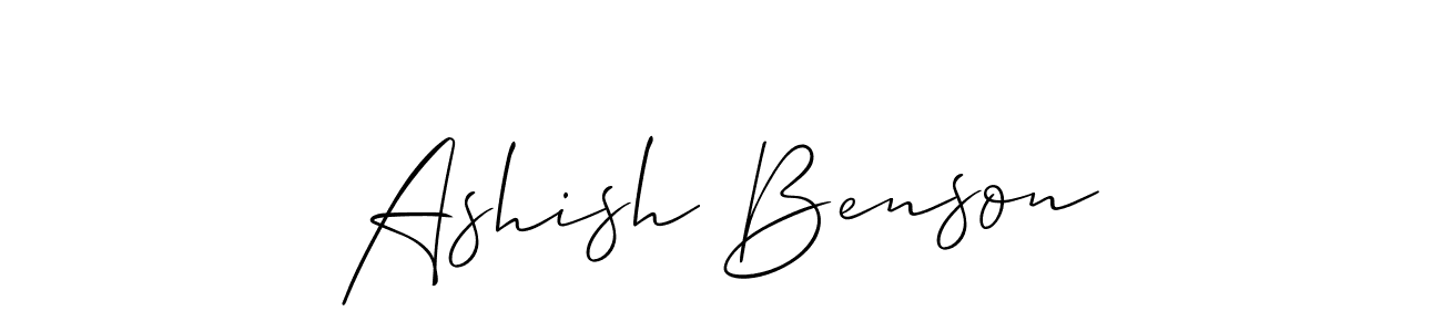 How to make Ashish Benson name signature. Use Allison_Script style for creating short signs online. This is the latest handwritten sign. Ashish Benson signature style 2 images and pictures png