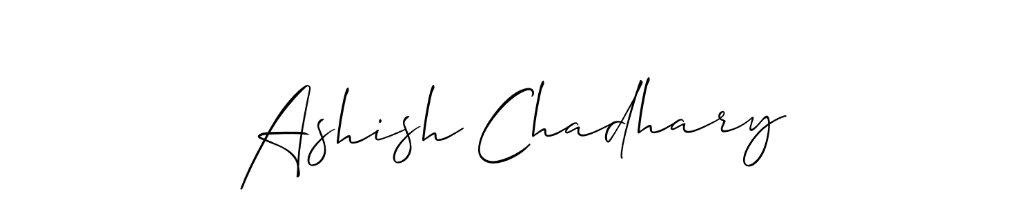 This is the best signature style for the Ashish Chadhary name. Also you like these signature font (Allison_Script). Mix name signature. Ashish Chadhary signature style 2 images and pictures png