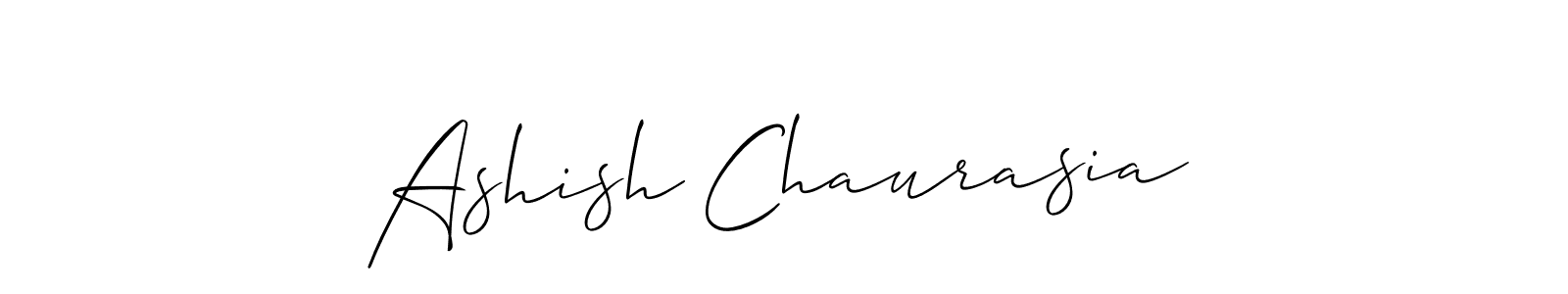 Design your own signature with our free online signature maker. With this signature software, you can create a handwritten (Allison_Script) signature for name Ashish Chaurasia. Ashish Chaurasia signature style 2 images and pictures png