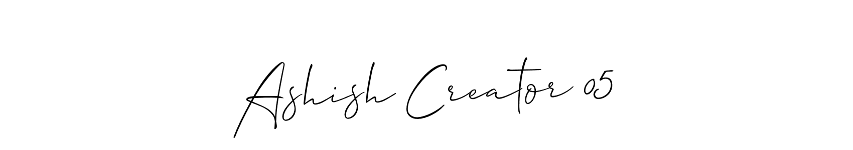 You should practise on your own different ways (Allison_Script) to write your name (Ashish Creator 05) in signature. don't let someone else do it for you. Ashish Creator 05 signature style 2 images and pictures png