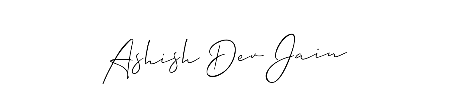 if you are searching for the best signature style for your name Ashish Dev Jain. so please give up your signature search. here we have designed multiple signature styles  using Allison_Script. Ashish Dev Jain signature style 2 images and pictures png