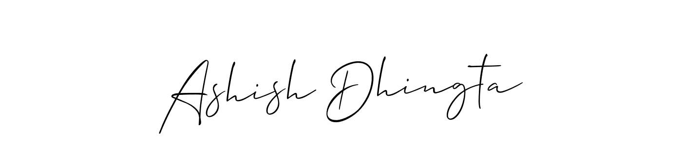 How to Draw Ashish Dhingta signature style? Allison_Script is a latest design signature styles for name Ashish Dhingta. Ashish Dhingta signature style 2 images and pictures png