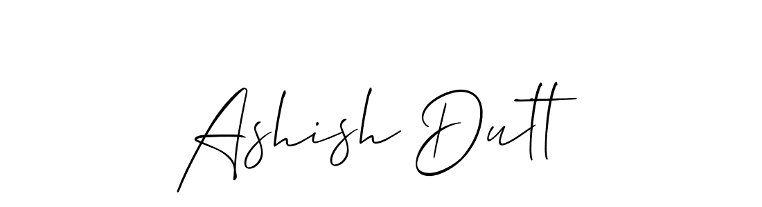 How to make Ashish Dutt signature? Allison_Script is a professional autograph style. Create handwritten signature for Ashish Dutt name. Ashish Dutt signature style 2 images and pictures png